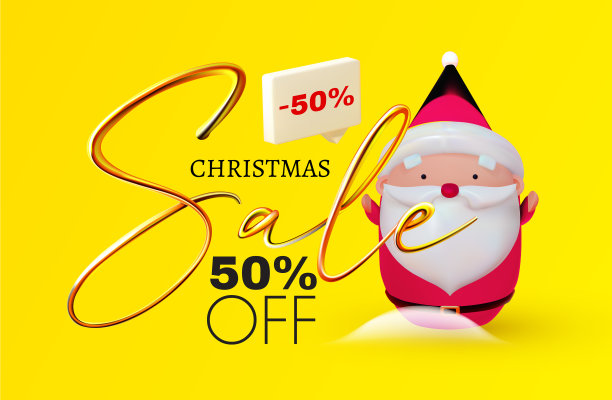 圣诞销售3d渲染设计季提供图片下载