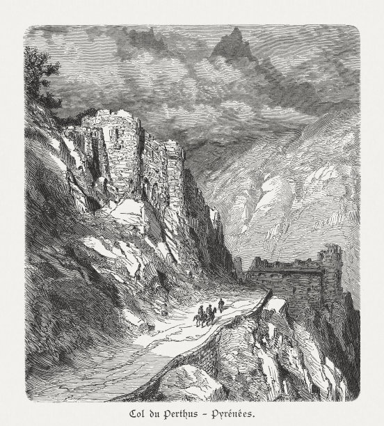 珀尔萨斯山口，比利牛斯山口，1897年出版图片下载