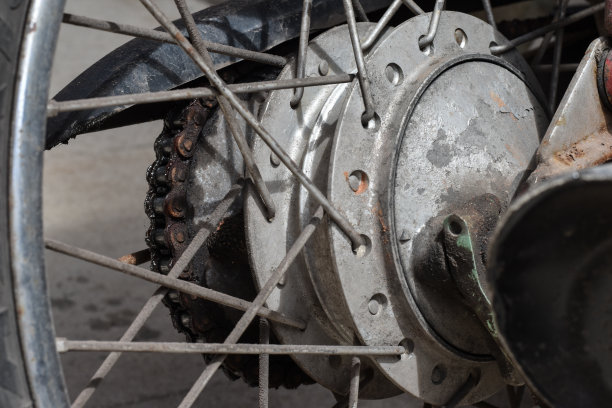 摩托车轮毂特写图片下载