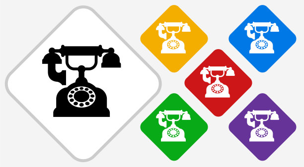 古董手机颜色钻石矢量图标图片下载