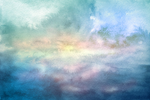 海景、水彩画图片下载