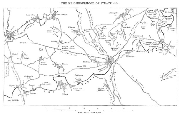 英格兰埃文河畔斯特拉特福的旧地图，大约16世纪图片下载