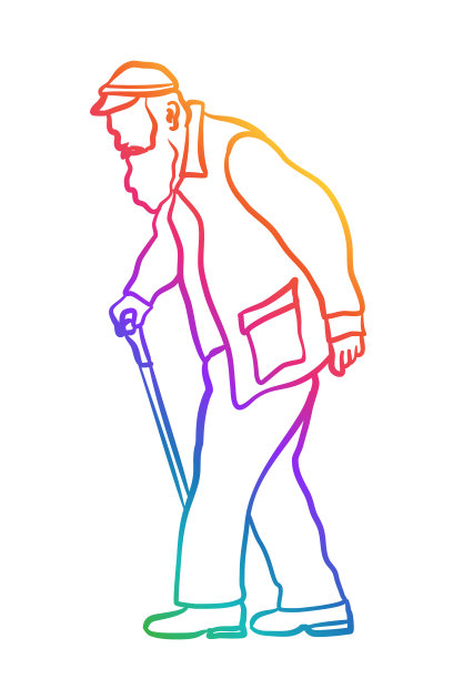 老人彩虹图片下载