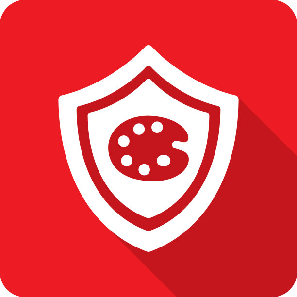 盾牌油漆调色板图标剪影图片下载