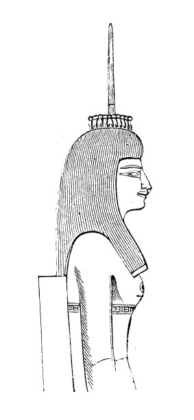 古董插图，民族志和土著文化:埃及女神哈索尔图片下载