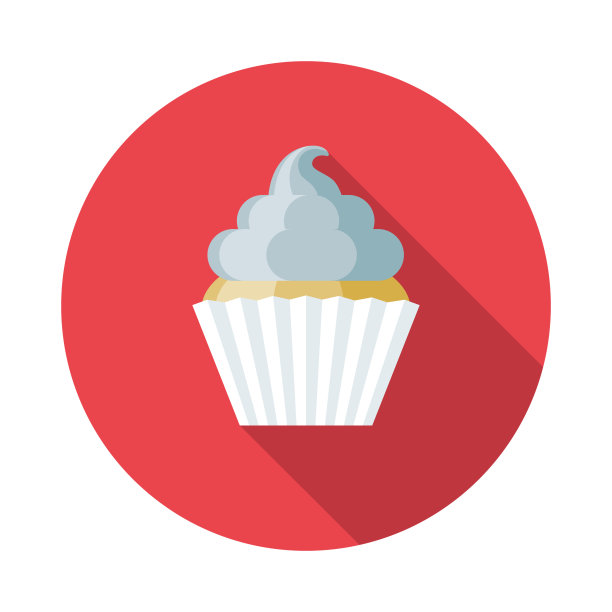 蓝色杯子蛋糕性别揭示图标图片下载