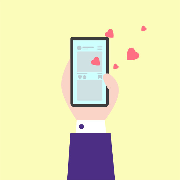 WebMan手持带有社交媒体概念的手机图片下载