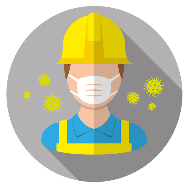 带菌者-佩戴医用口罩的工作人员图片下载