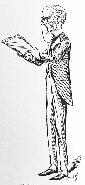 优雅的长者绅士读报，全长，侧视图片下载