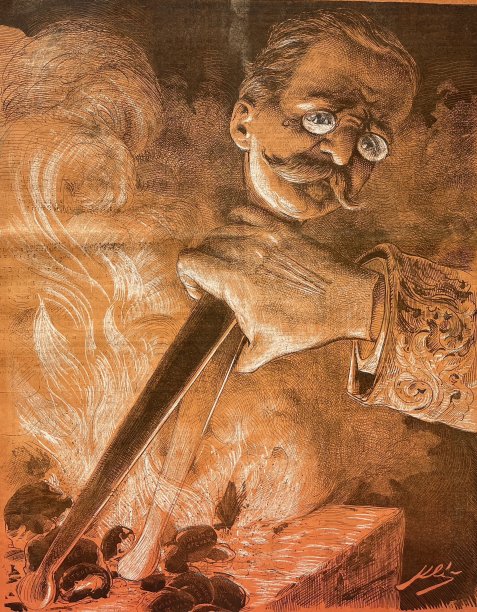 戴眼镜的男人在煤球火上烤图片下载