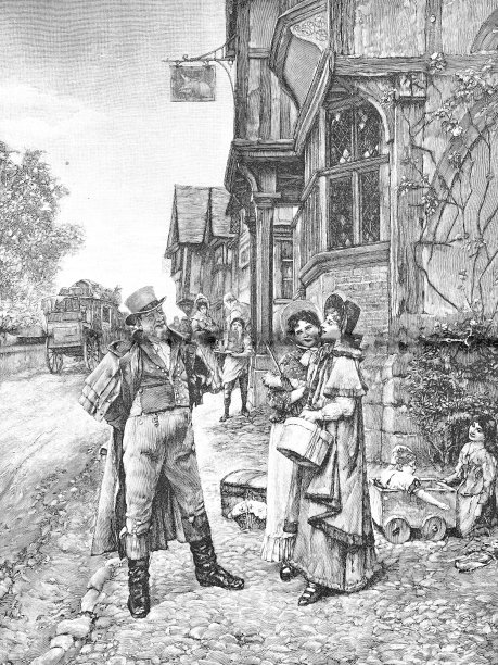 在古代，乘马车旅行图片下载