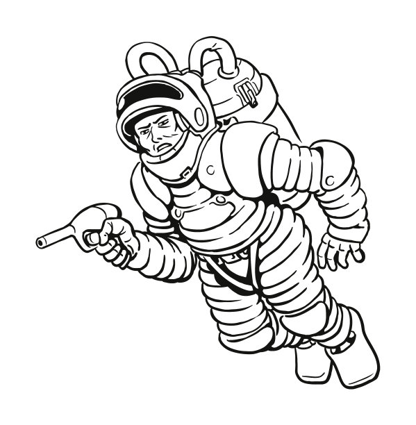 带着射线枪的宇航员图片下载