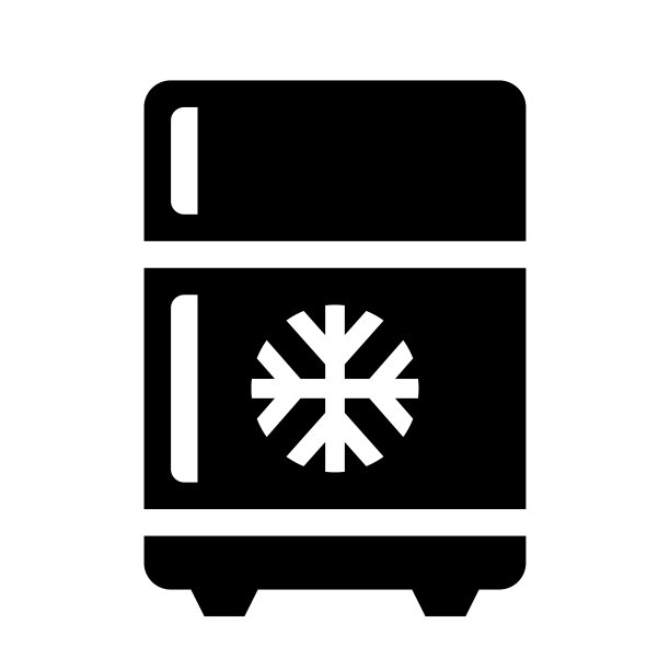 为冰箱冷冻插入单色图标图片下载