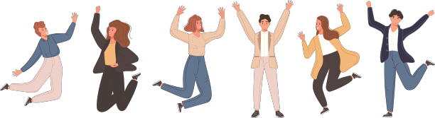 开心的团队人们庆祝胜利的团队图片下载