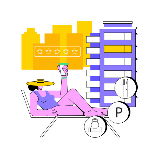 包罗万象的酒店抽象概念矢量插图。图片下载