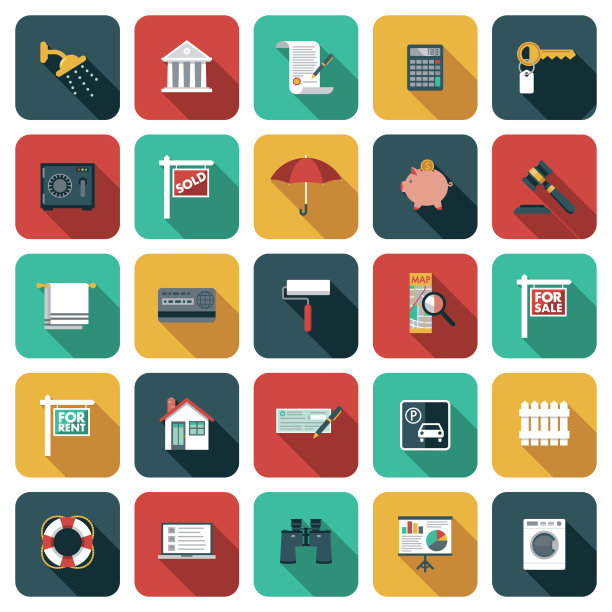房地产图标集图片下载