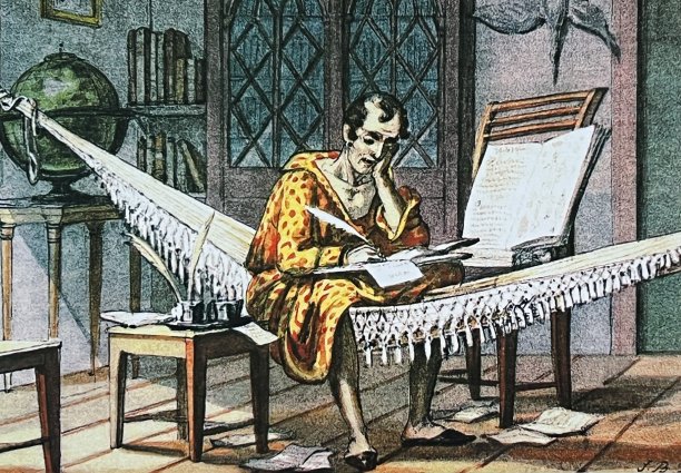 人们坐在吊床上读书写字图片下载