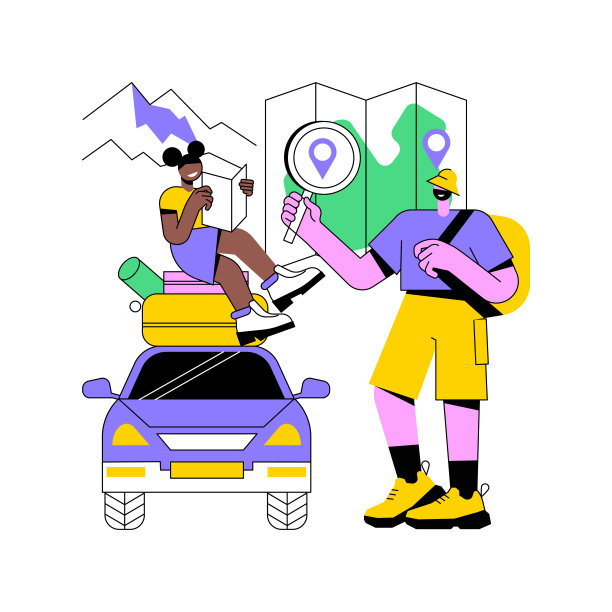 公路旅行抽象概念矢量插图。图片下载