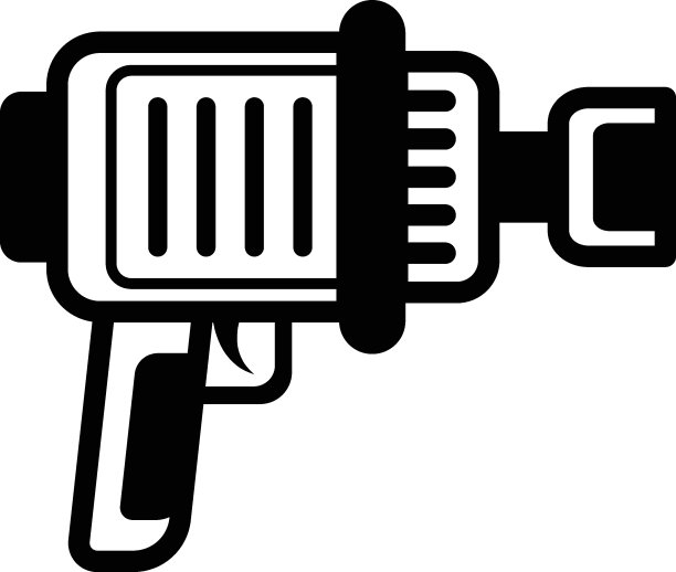 冲击扳手矢量图标设计，汽车服务和汽车修理店标志，卡车备件标志，汽车技师设备库存插图，气动工具概念图片下载