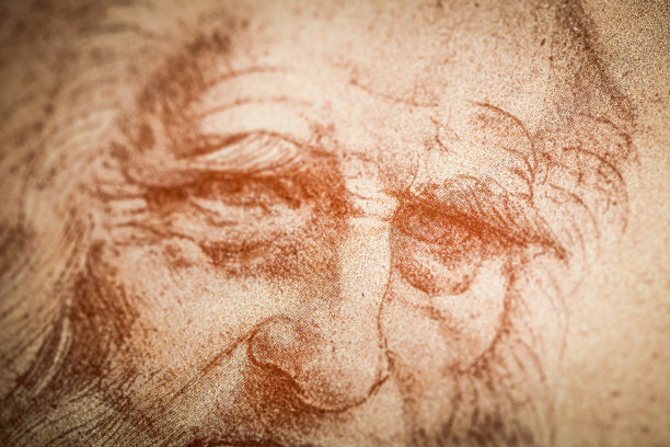 列奥纳多素描:自画像图片下载