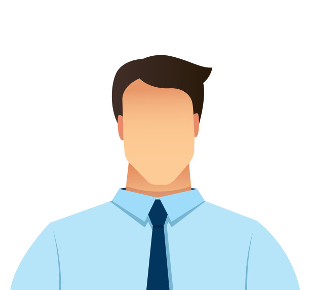 商人头像被隔离在白色背景上图片下载