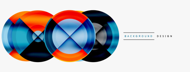 创意圆形几何抽象背景图片下载