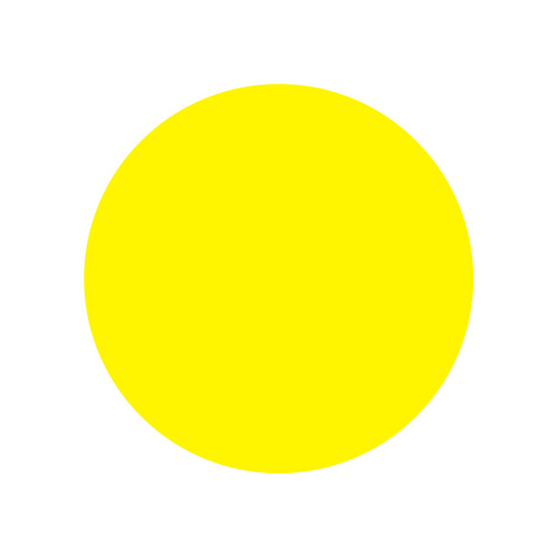 太阳:白色上平坦的黄色圆圈图片下载