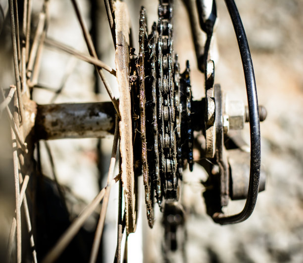 旧自行车装备图片下载