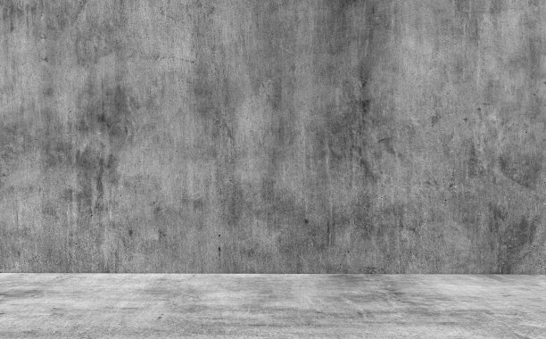 背景和混凝土背景和水泥架子展示黑色和灰色的产品，工作室内部空荡荡，背景是空白的信息。图片下载