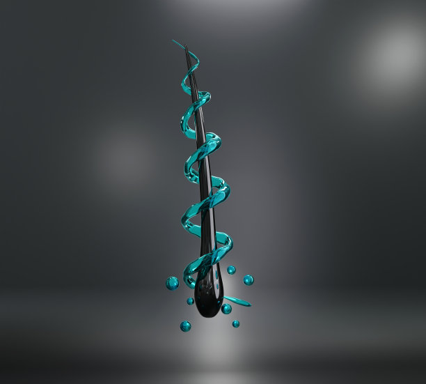 用洗发水或精华液滋养头发。库存图片图片下载