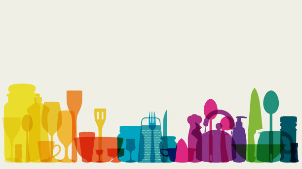 彩虹色厨具图片下载