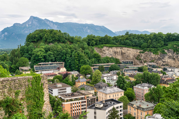 萨尔茨堡，奥地利的城市景观图片下载