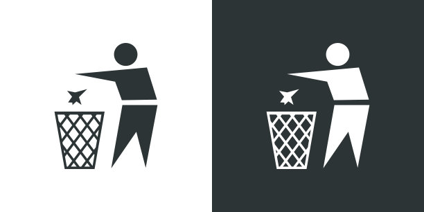 垃圾桶图标，把垃圾扔到它的地方图片下载