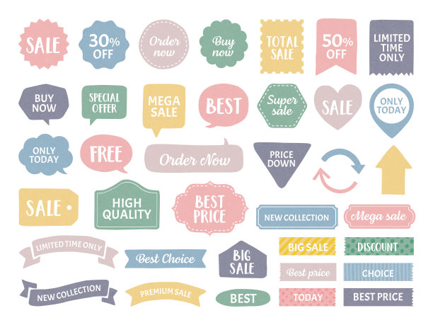 框架，气球，丝带和设计元素。柔和的颜色。图片下载