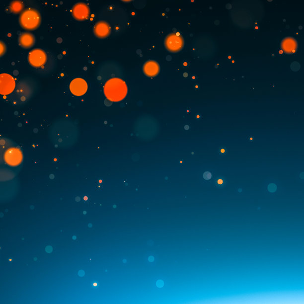 蓝色渐变背景下的散焦光线和粒子图片下载