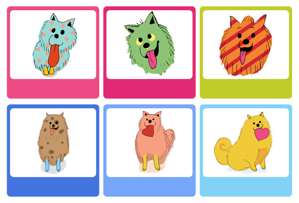 可爱的狗的6张照片-可爱的狗摆姿势拍照-可爱的狗涂鸦图片下载