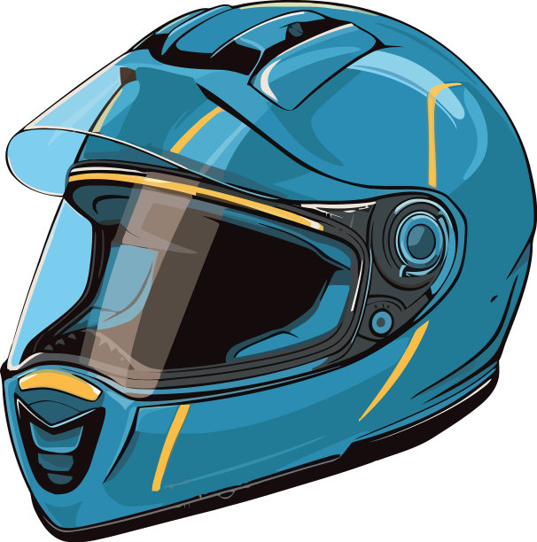 蓝色摩托车头盔设计图片下载