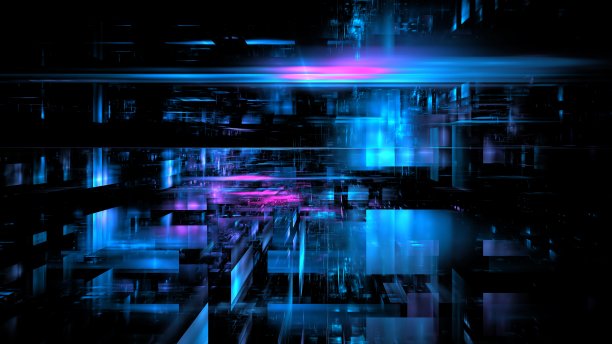 数字未来、人工智能、数据与信息处理。云技术，数字空间。三维渲染图片下载