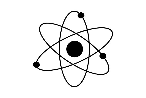 原子平面图标科学符号艺术标志艺术品图片下载