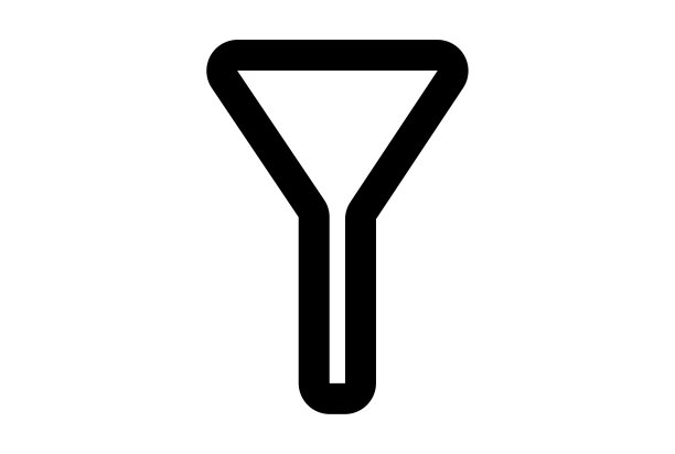 过滤漏斗线图标平面UI符号黑色简约的标志艺术应用程序图片下载