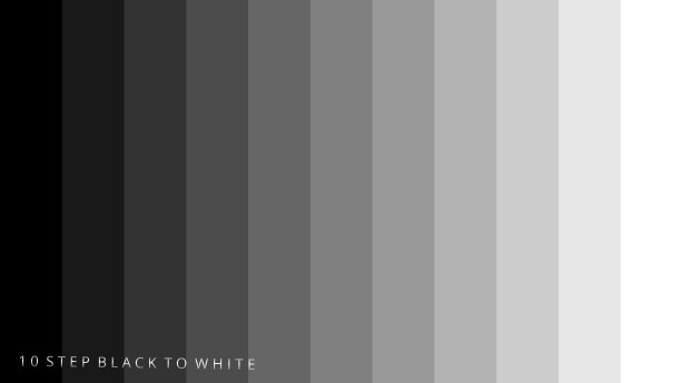 一个10步黑到白测试的信号背景。图片下载
