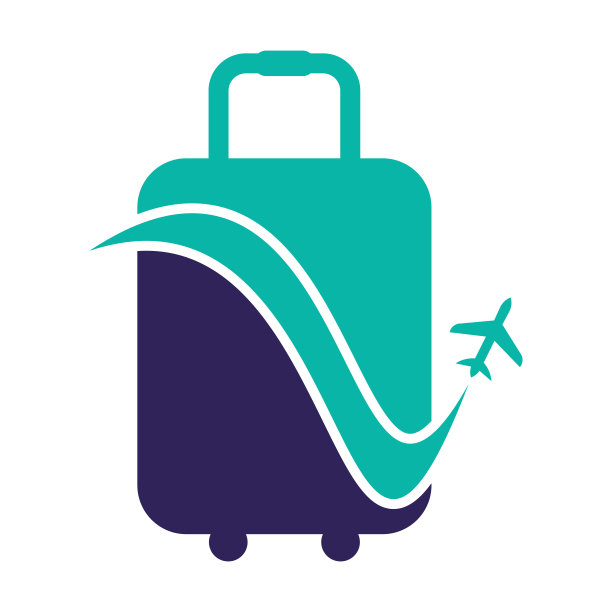 旅游的标志。假日飞机与包设计插图。图片下载