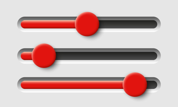 加载条或滑动条。矢量剪贴画隔离在白色背景上。图片下载