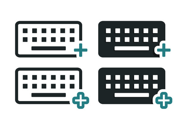 添加键盘图标。说明向量图片下载
