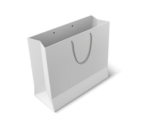 纸袋隔离矢量图像。商店或商店图片下载