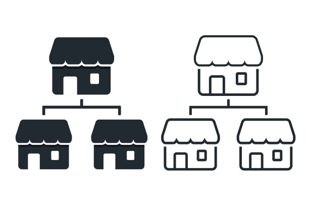 加盟店图标。说明向量图片下载