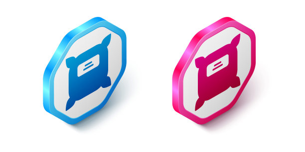 等长包的种子，一个特定的植物图标隔离在白色背景。六角按钮。向量图片下载