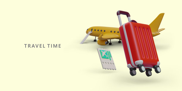 乘飞机环游世界。带行李订机票服务图片下载