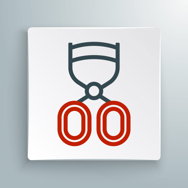 线睫毛卷图标孤立的白色背景。化妆工具标志。色彩缤纷的轮廓概念。向量图片下载