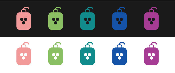 集化妆品管与蜂蜜图标隔离在黑白背景。天然护肤。向量图片下载